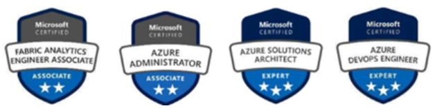 Microsoft Certifications: Azure Security Engineer, Fabric Data Engineer, Azure AI Engineer, Azure Data Scientist