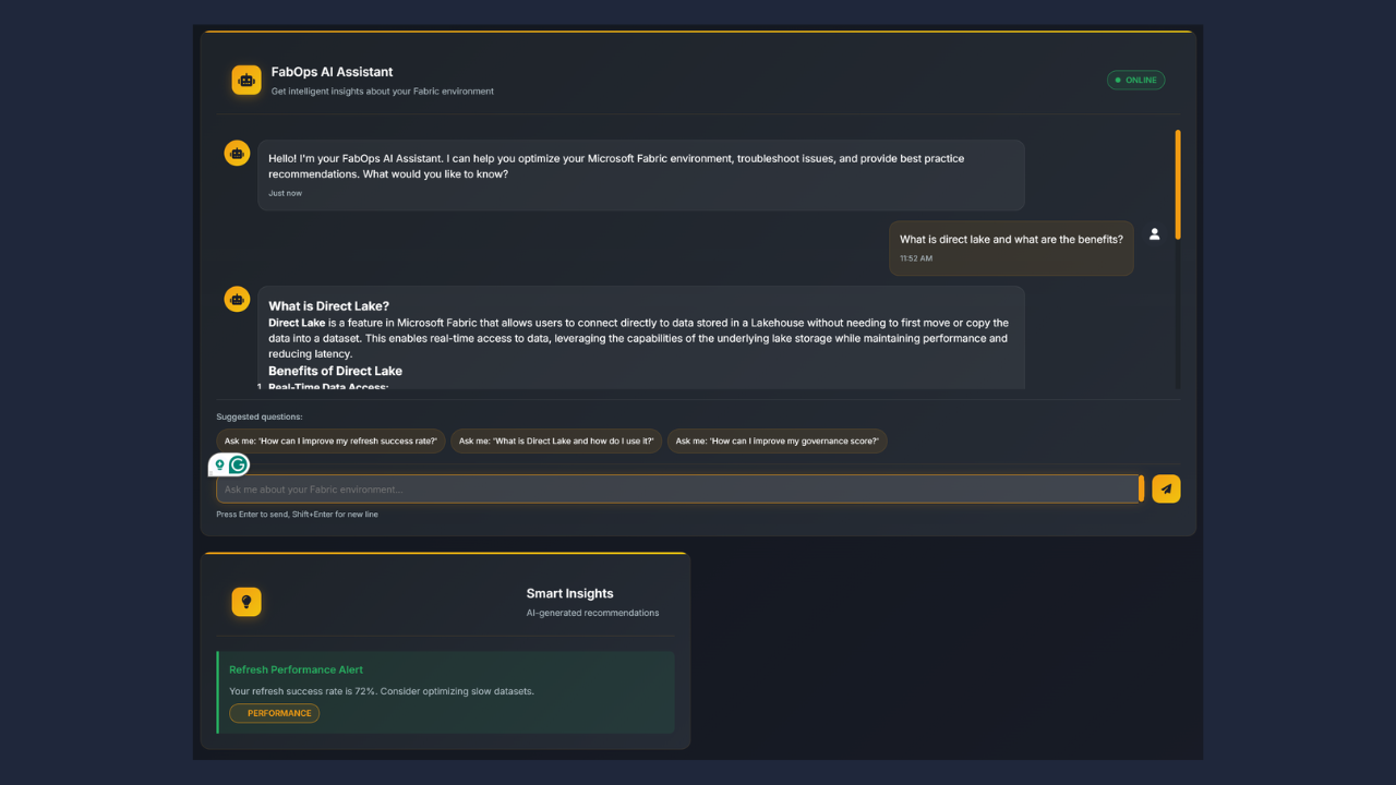 FabOps Copilot for Fabric screenshot